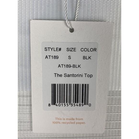 ANDIE SWIM The Santorini Knot Front Bikini Top in Black Size Small - Picture 5 of 7